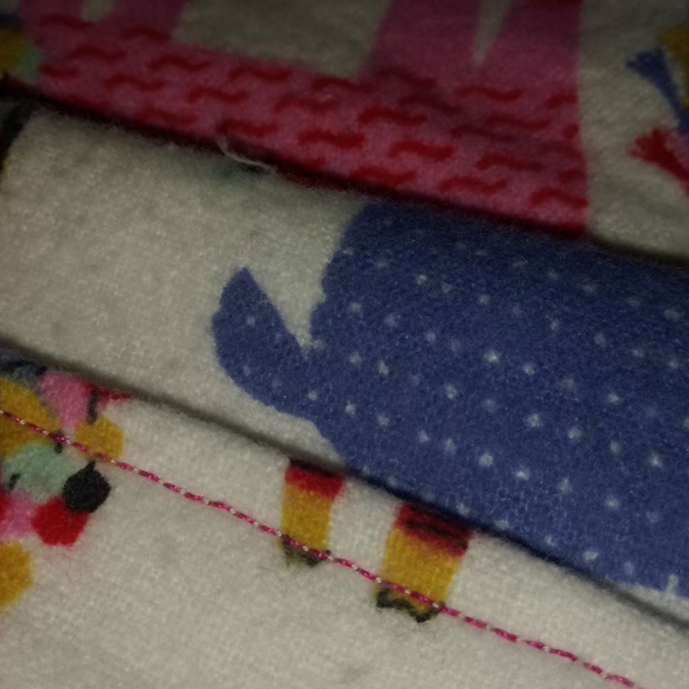 Homemade Llama Pink Baby Blanket - Picture 7 of 8